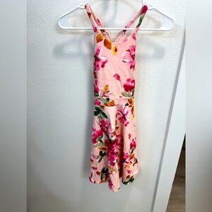 Xtraordinary Pink Floral Fit & Flare Dress (Size 8)